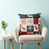 フェアアイルニットパッチワーク | ホリデートナカイ クッション (椅子)