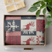 フェアアイルニットパッチワーク | ホリデートナカイ 薄葉紙 (ギフト)