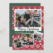 フェアアイルノルディッククリスマスコラージュ シーズンカード (正面/裏面)