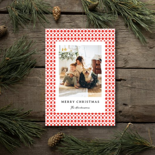 フェアアイル フェスティブ スウェーター パターン フォト カード