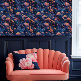 フェアイお洒落コアコーラルアンドブルーフローラ 壁紙