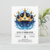 フェアイお洒落ターリープリンスクラウン誕生日 招待状 (スタンド正面)