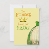 フェアイエレガントタリープリンセスカエルブライダルシャワー サンキューカード (裏面)