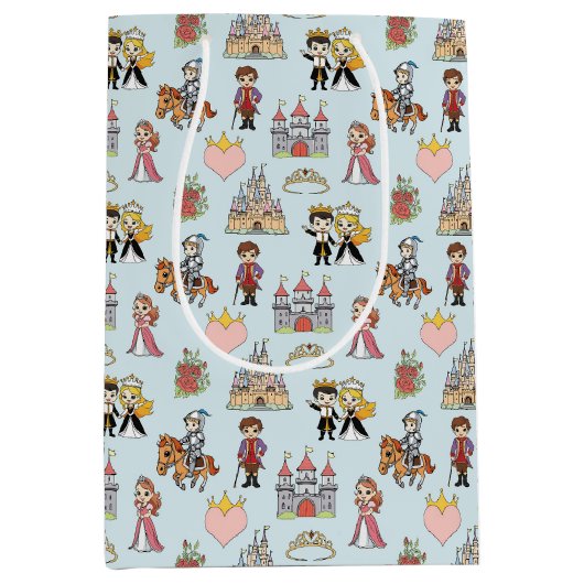 フェアイターレプリンセスとナイトパターン抱き枕 ミディアムペーパーバッグ (正面)