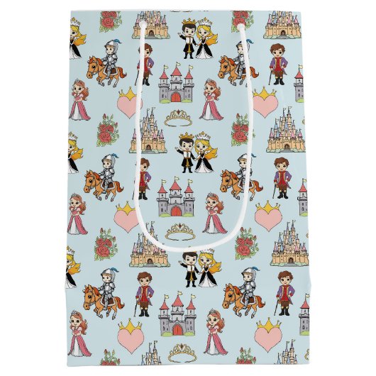 フェアイターレプリンセスとナイトパターン抱き枕 ミディアムペーパーバッグ (裏面)