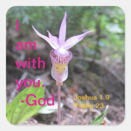 フェアイースリッパーオーキッドフラワースクエアステッカー スクエアシール