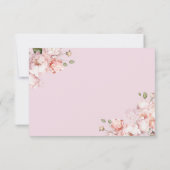 フェアイ王室のターラージキャッスル赤面ピンクキンセアニェラRSVP 出欠カード (裏面)