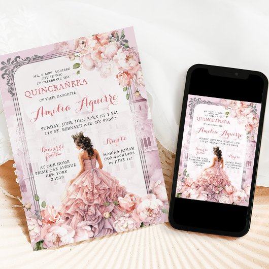 フェアイ王室のターレキャッスル赤面ピンクキンセアニラ 招待状