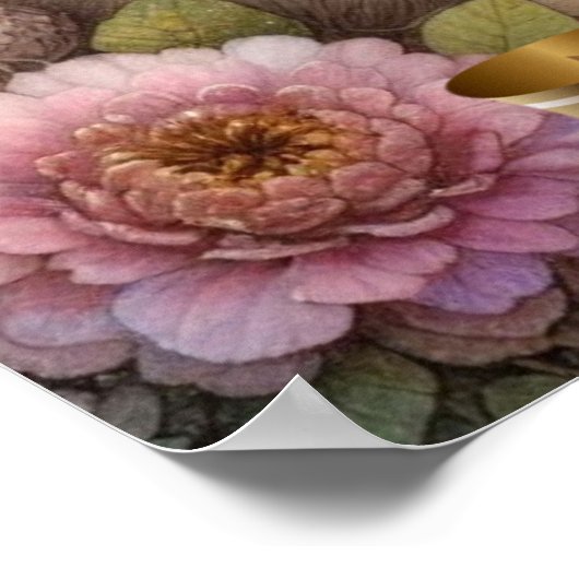 フェアイ結婚ターレフローラマウスロマンス名前をカスタムする ポスター (角)