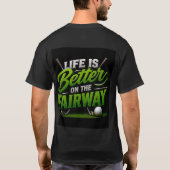 ⛳ フェアウェイで幸せなゴルファーへのギフト ⛳ Tシャツ (裏面)