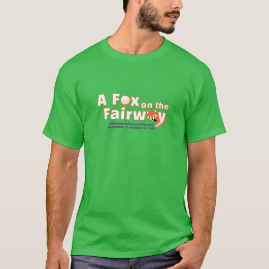 フェアウェイの狐 - メンズ - グリーンシャツ Tシャツ (正面)