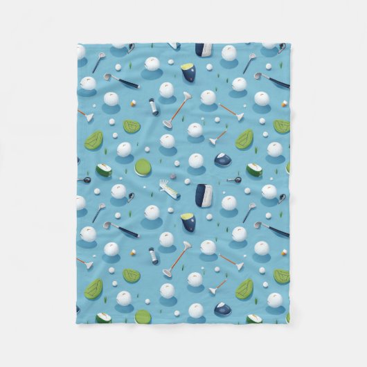 フェアウェイフィニッシュ：ゴルフの必需品パター遊ン フリースブランケット (正面)