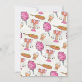 フェアカーニバルアミューズメントパークサーカス誕生日ピンク 招待状 (裏面)