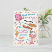 フェアカーニバルアミューズメントパークサーカス誕生日 招待状 (スタンド正面)