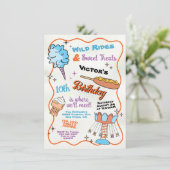 フェアカーニバルアミューズメントパークサーカス誕生日 招待状 (スタンド正面)