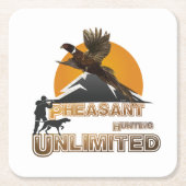 フェアサント狩り無制限 スクエアペーパーコースター (正面)