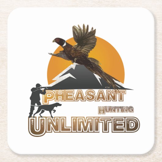 フェアサント狩り無制限 スクエアペーパーコースター (正面)