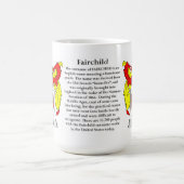 フェアチャイルド家族の紋章付き外衣 コーヒーマグカップ (中央)