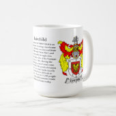 フェアチャイルド家族の紋章付き外衣 コーヒーマグカップ (正面右)