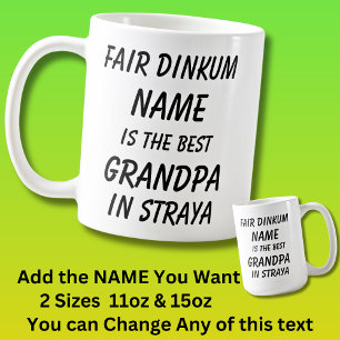 フェアディンクム名最高のGRANDPA Straya (オーストラリア) コーヒーマグカップ