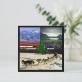 フェアバンクスアラスカフォトコラージュ引っ越し祝いパーティー 招待状 (スタンド正面)