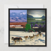 フェアバンクスアラスカフォトコラージュ引っ越し祝いパーティー 招待状 (正面)