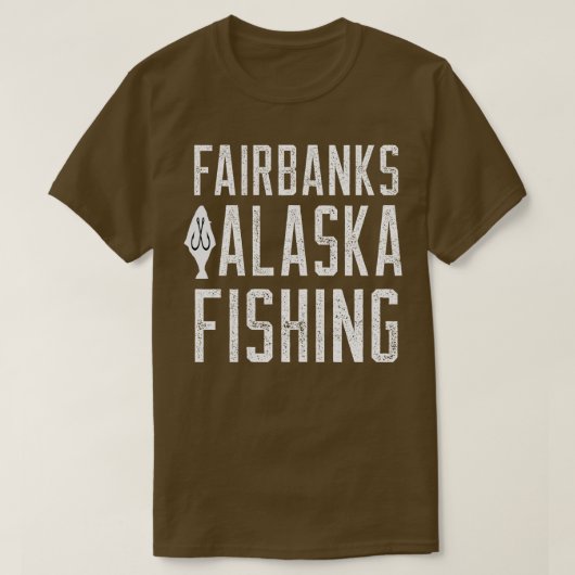 フェアバンクスアラスカ魚釣りTシャツ Tシャツ (デザイン正面)