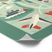 フェアバンクス地図ポスター ポスター (角)