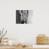 フェアバンクス川にかかる冬の橋 ポスター (キッチン)