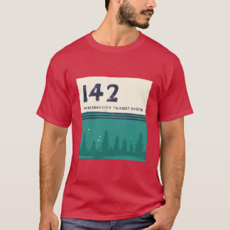 フェアバンクス市交通システム マジックバス142タイプデザイン Tシャツ