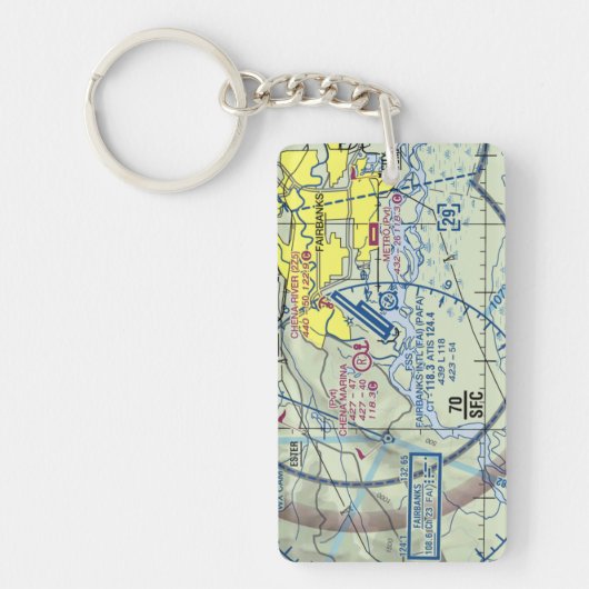 フェアバンクス空港図/タクシー図 キーホルダー (正面)