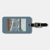 フェアバンクス、アラスカ-はえの漁師 ラゲッジタグ (正面横)