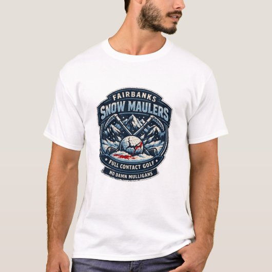 フェアバンクス・スノーモーラーズ (フルコンタクトゴルフ) Tシャツ (正面)