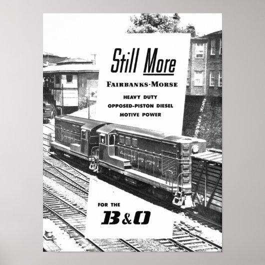 フェアバンクス・モールス・ディーゼル機関車1957 ポスター (正面)