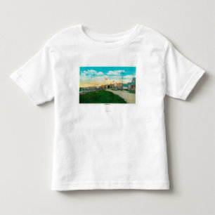 フェアバンクス、AlaskaFairbanks、AKの町の眺め トドラーTシャツ