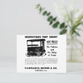 フェアバンクスMorseトラック検査モーターカーポストカード ポストカード (スタンド正面)