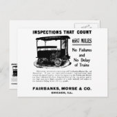 フェアバンクスMorseトラック検査モーターカーポストカード ポストカード (正面/裏面)