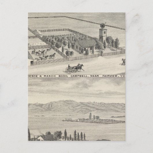 フェアビューの解像度、牧場 ポストカード (正面)