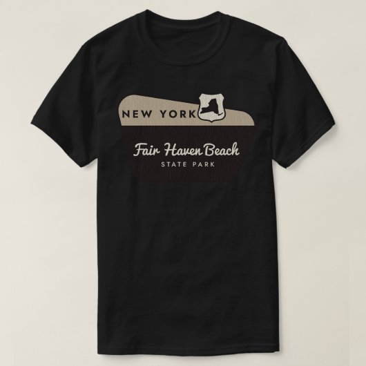 フェアヘブンビーチ州パークニューヨークウェルカムサイン Tシャツ (デザイン正面)