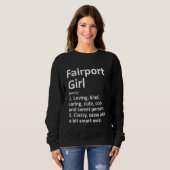 フェアポートガールNYニューヨーおもしろいクシティホームルーツギ スウェットシャツ (正面フル)
