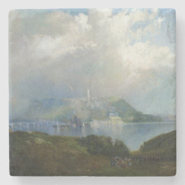 フェアマウント水工事のビュー（フィラデルフィア、PA） ストーンコースター