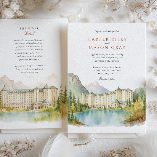 フェアモントシャトーレイクルイズカナダズ結婚ズ 招待状