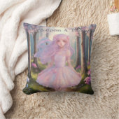 フェアヤコアお洒落ファンタジーフェアリーウッドランドパステル クッション (ブランケット)