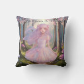 フェアヤコアお洒落ファンタジーフェアリーウッドランドパステル クッション (裏面)