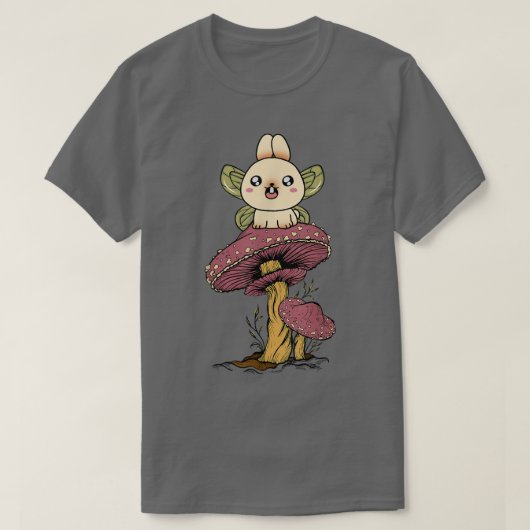 フェアヤコアエステティックかわいいフェアリーBunny Rabbit On A Tシャツ (デザイン正面)
