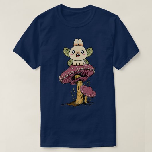 フェアヤコアエステティックかわいいフェアリーBunny Rabbit On A Tシャツ (デザイン正面)