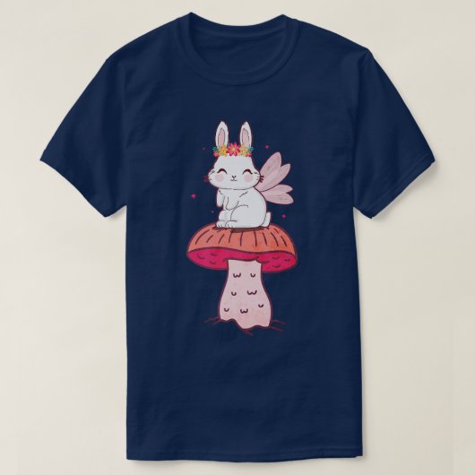 フェアヤコアエステティックコテージコアフェアリーバニームスロ Tシャツ (デザイン正面)