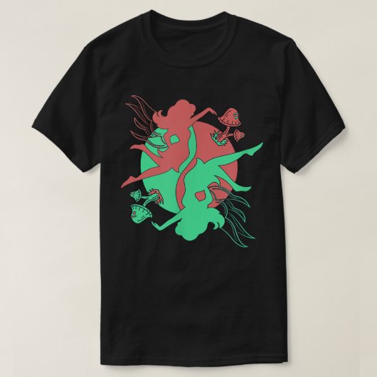 フェアヤコアエステティックフェアリーグランジコアインヤン Tシャツ (デザイン正面)
