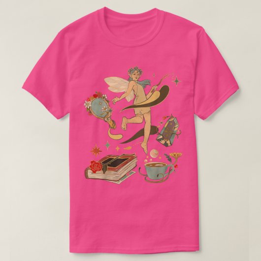 フェアヤコアクリスタルフェアリーグランジ魔法ウィッチー Tシャツ (デザイン正面)