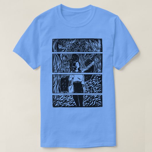 フェアヤコアコテージコレ失ったーガールインザウッズ漫画 Tシャツ (デザイン正面)